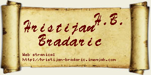 Hristijan Bradarić vizit kartica